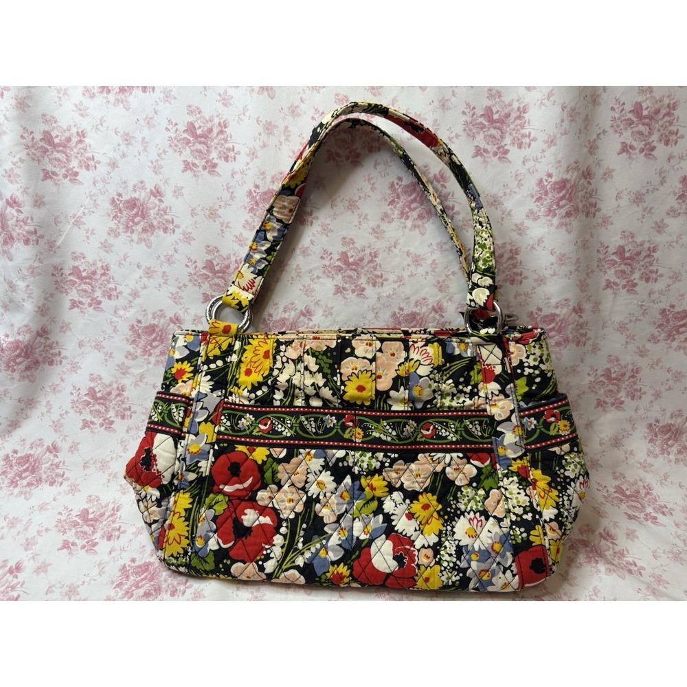 Vera Bradley Floral Quilted Shoulder Bag Purse Multicolor 7x16